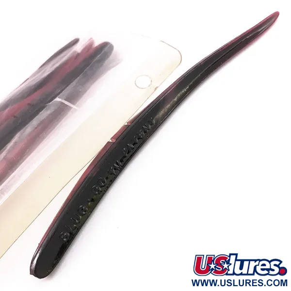 Lunker City Slug-Go Soft Jerkbait, Red / Black, 15 cm, Drážka, #6720