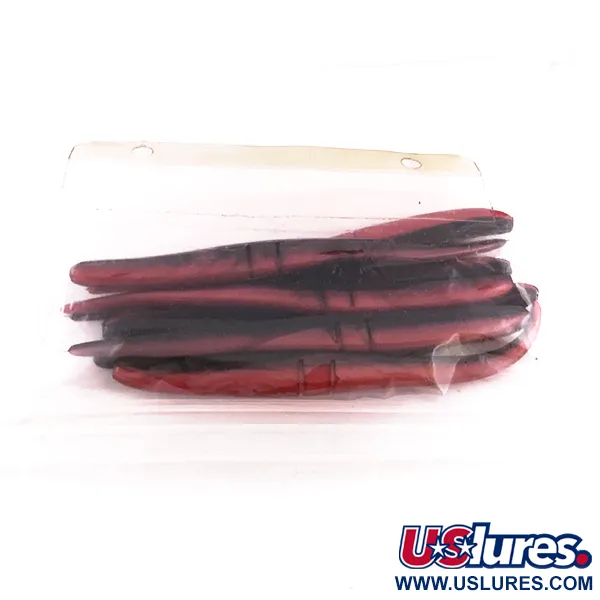 Lunker City Slug-Go Soft Jerkbait, Red / Black, 15 cm, Drážka, #6720