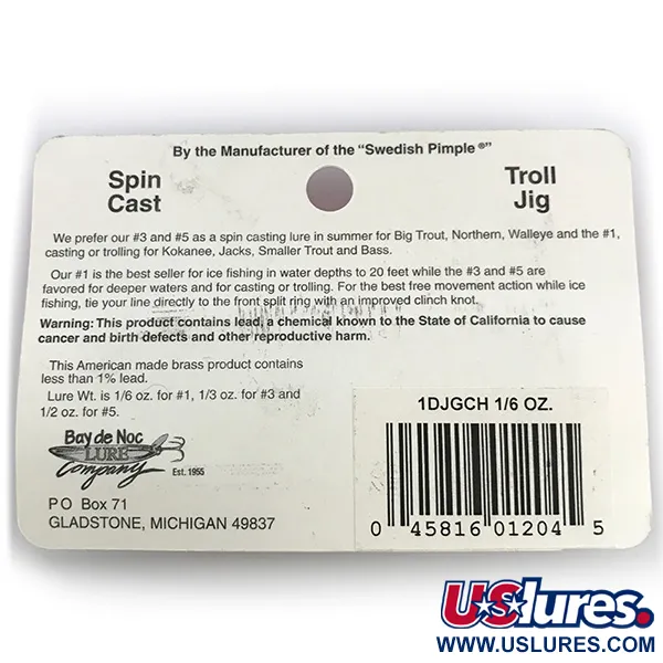 Bay de Noc Do-Jigger 1 Plandavka, Zlato/Zelená, 5g, pozlacená, #1DJGCH