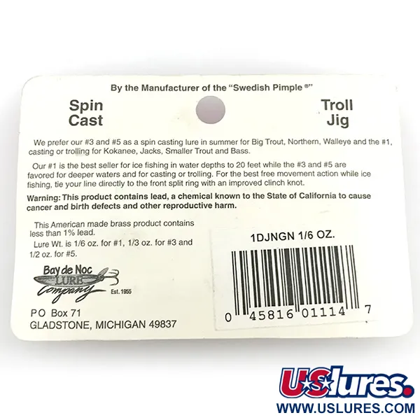 Bay de Noc Do-Jigger 1 Plandavka, Nikl/Zelená/Červená/Žlutá, 4,7g, #1DJNGN