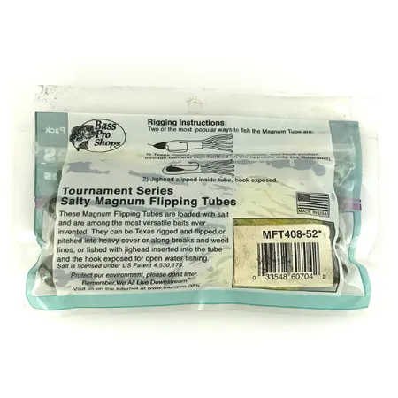 Bass Pro Shops Salty Magnum Tubes nástraha, Green Pumpkin, 10cm, #6833