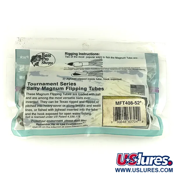 Bass Pro Shops Salty Magnum Tubes nástraha, Green Pumpkin, 10cm, #6833