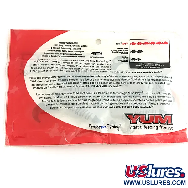 YUM soft bait 8pcs gumová nástraha, Green Pumpkin, 10cm, LPT, #6893