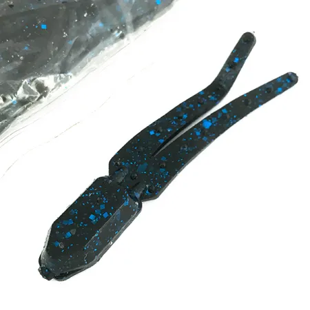 Zoom Skinny Chunk, Black / Blue Glitter, 7,5cm, gumová nástraha #6895