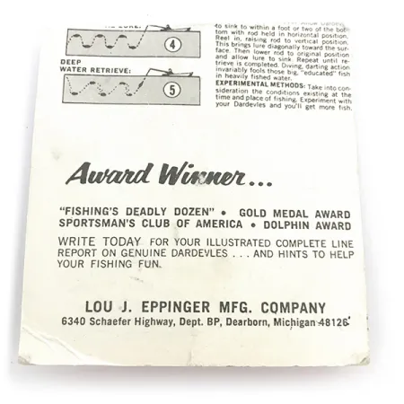 Eppinger Dardevle Midget Plandavka, Červená/Bílá/Nikl, 5.3g, #816