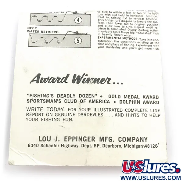 Eppinger Dardevle Midget Plandavka, Červená/Bílá/Nikl, 5.3g, #816