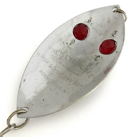 Hofschneider Red Eye Muskie Plandavka, Nickel / Red Eyes, 65g, #6923