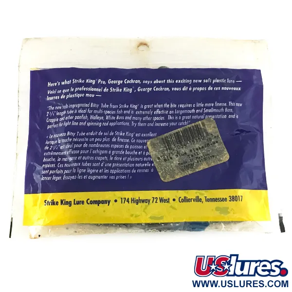 Strike King Bitsy Tube gumová nástraha, Blue Flake, 7cm, Finesse, #6953