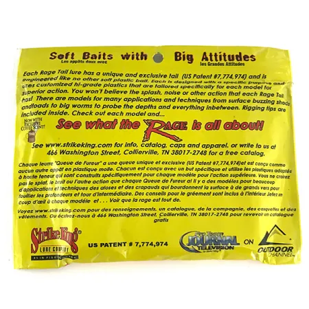 Strike King Rage Tail Gumová nástraha, Hard Candy, 10cm, Aroma kávy, #6958