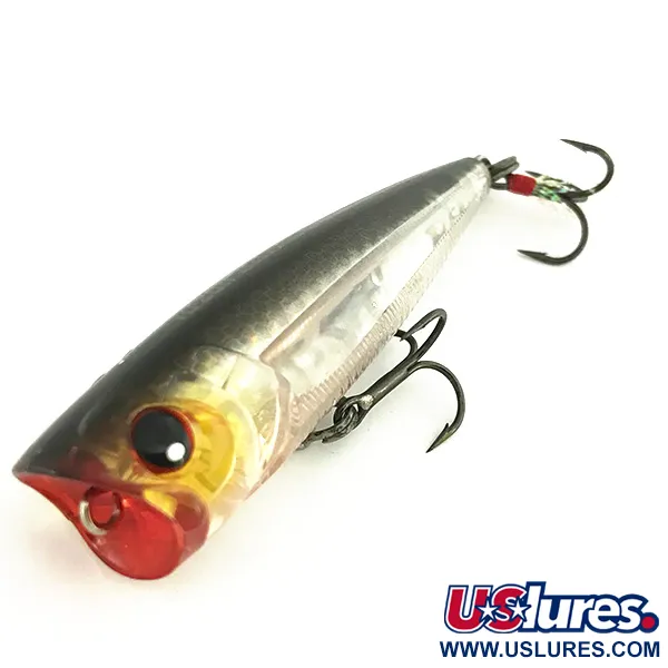 Yo-Zuri 3DB Popper, Charcoal/Clear, 10g, 3D Prism Finish, #6967