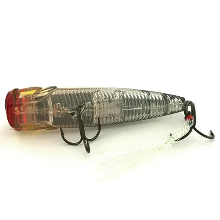 Yo-Zuri 3DB Popper, Charcoal/Clear, 10g, 3D Prism Finish, #6967