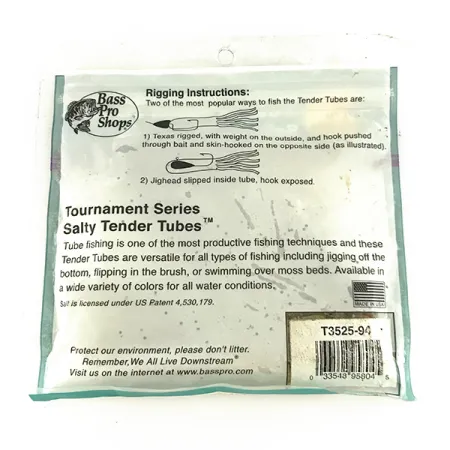 Bass Pro Shops Salty Tender Tubes guma, Green Pumpkin, 9cm, #7089