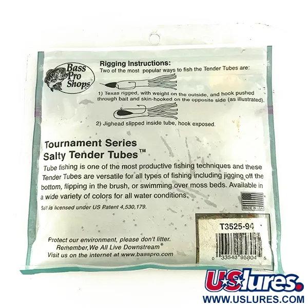 Bass Pro Shops Salty Tender Tubes guma, Green Pumpkin, 9cm, #7089