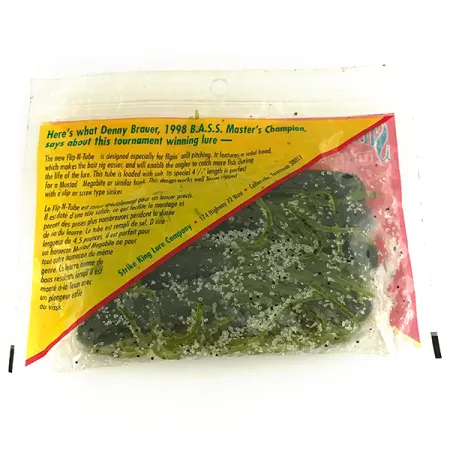 Strike King Flipt-N-Tube Gumová Nástraha, Green Pumpkin, 13cm, 7ks, #7090