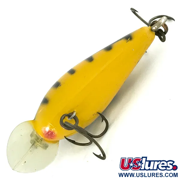 Bomber Model A Wobler, Yellow Skeletal, 9g, Vintage, #7128