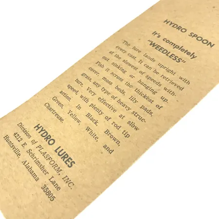 Hydro Lures Weedless Hydro Spoon, 11g šedo-hnědá, plandavka do travin #7157