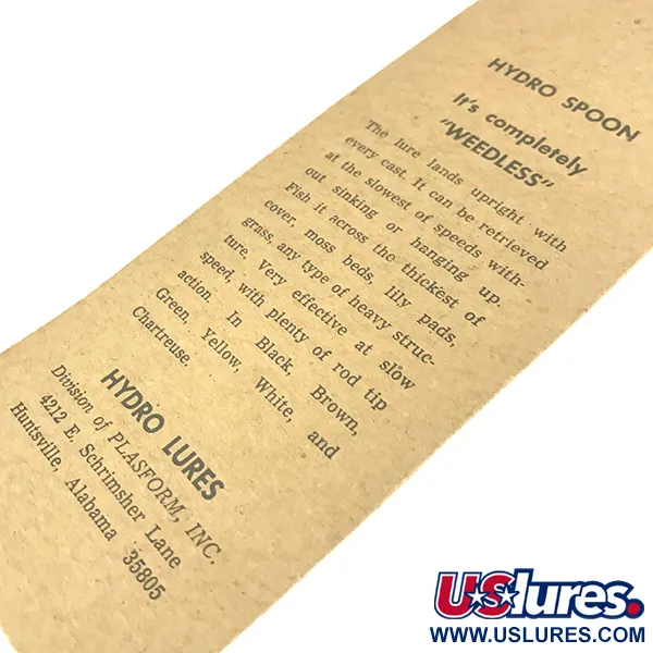 Hydro Lures Hydro Spoon, 11g Černá, Plandavka do trav #15668