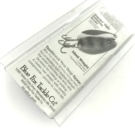 Blue Fox Strobe Tear Drop Spoon Plandavka, Fire Tiger, 11g, VMC, #7423