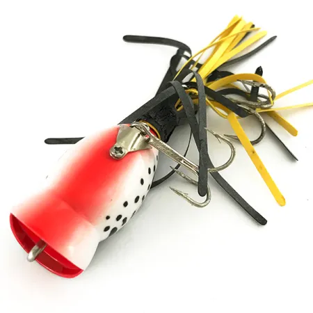 Fred Arbogast Hula Popper Hladinová nástraha, Bílý Levhart, 8g, #7428