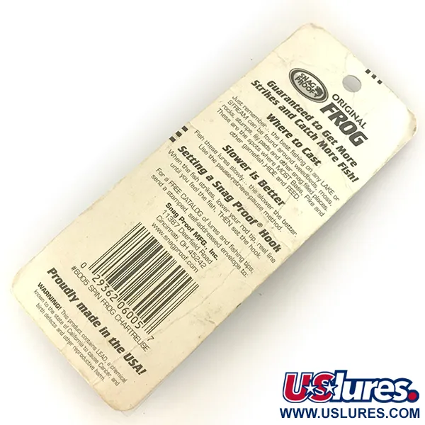 Snag Proof Original Frog Hladinová nástraha, Chartreuse, 14g, #7458