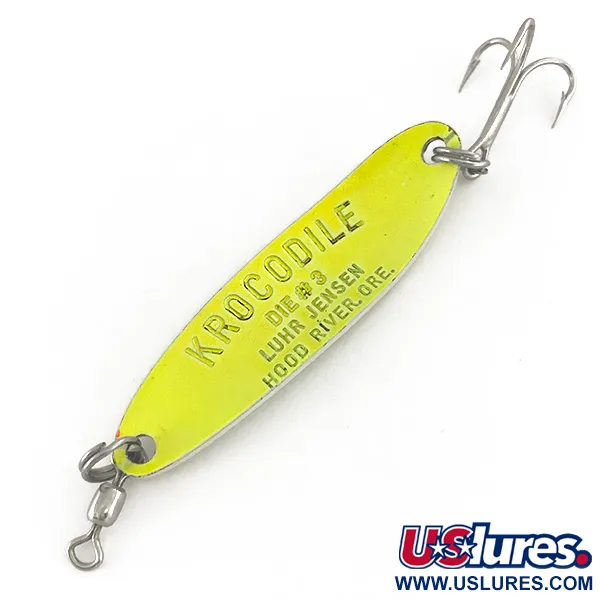 Luhr Jensen Krocodile Die #3 UV Plandavka, Chartreuse, 10g, UV, #7468
