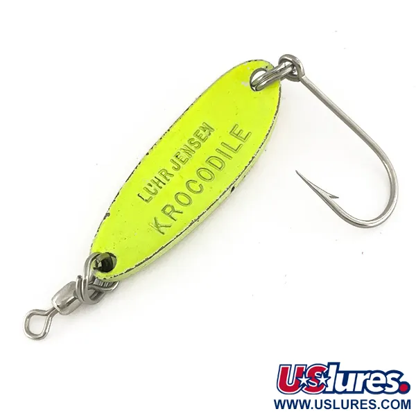 Luhr Jensen Krocodile UV Plandavka, Chartreuse/Červená, 9g, #7484