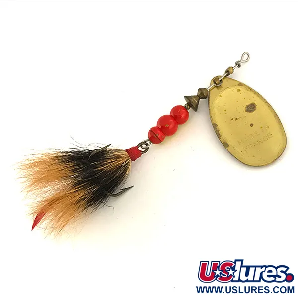 Mepps Aglia 4 dressed Třpytka, Mosaz, 10g, Přírodní srst, #7489