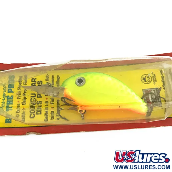 Strike King Pro Model 3XD Crankbait, Chartreuse, 12g, Chrastítko, #7501
