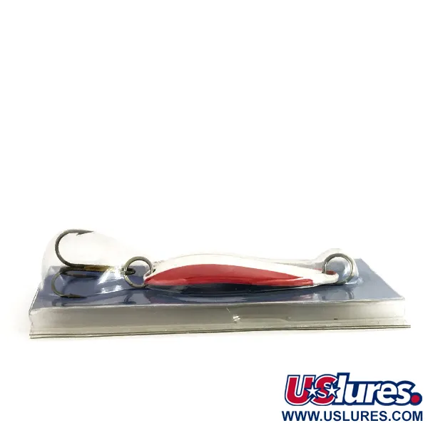 Blue Fox Strobe Tear Drop Spoon Plandavka, Červená/Bílá, 11g, #7676