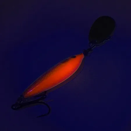 Blue Fox Vibrax Minnow Spin 1 UV, Oranžová / Zlatá, 4g, UV-reaktivní, #7687