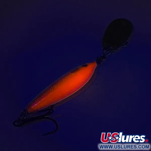 Blue Fox Vibrax Minnow Spin 1 UV, Oranžová / Zlatá, 4g, UV-reaktivní, #7687