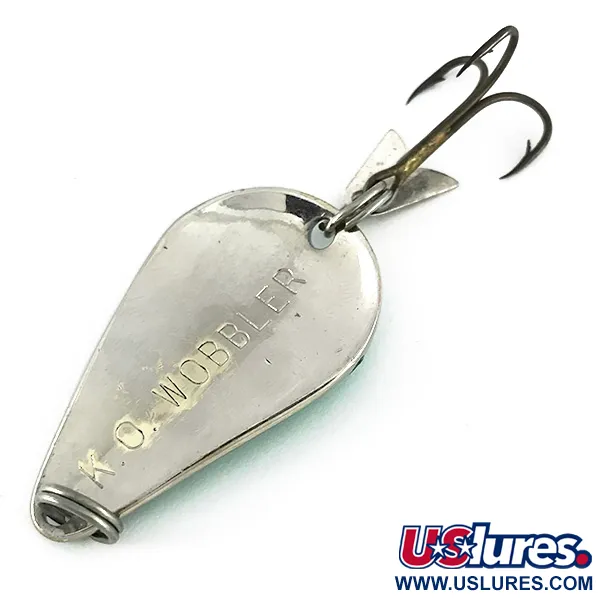 Acme K.O. Wobbler Plandavka, Nikl / Zelená, 14g, Sonic flipper tail, #7728