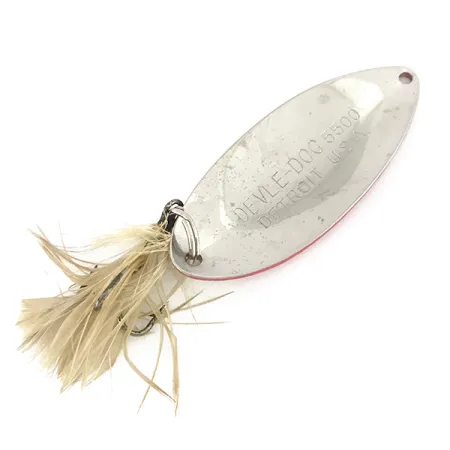 Dardevle Devle Dog 5500 Plandavka, Červená/Bílá/Nikl, 21g, Peří, #7791