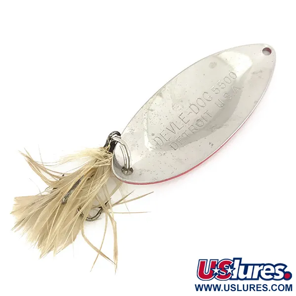 Dardevle Devle Dog 5500 Plandavka, Červená/Bílá/Nikl, 21g, Peří, #7791