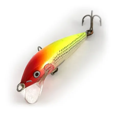 Rapala Original Floater F5 Wobler, Červeno-Žlutá, 2,3g, Balsa, #7793