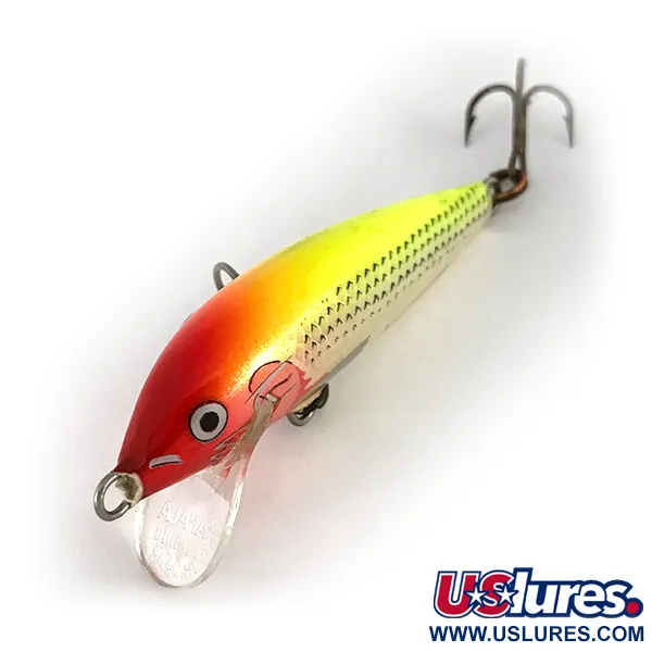 Rapala Original Floater F5 Wobler, Červeno-Žlutá, 2,3g, Balsa, #7793