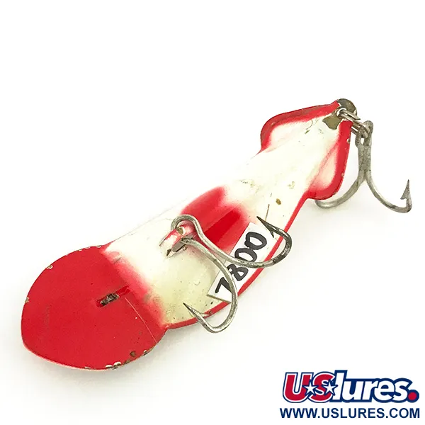 Buck Perry Spoonplug Plandavka, Bílá/Červená, 7g, Vintage, #7800