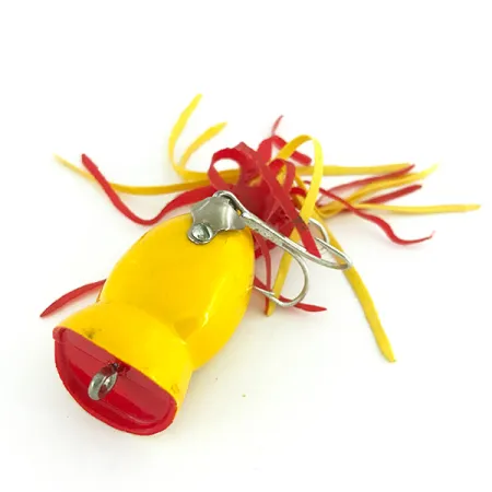 Fred Arbogast Hula Popper Popper, Žlutá, 8g, Gumová Sukně, #7810