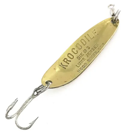 Luhr Jensen Krocodile Die #3 Třpytka, Zlato/Zelená/Červená, 10g, UV, #7896