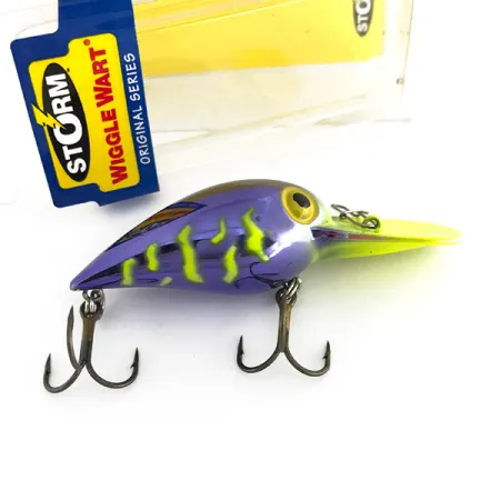 Storm Wiggle Wart Vobler, Fialová / Fluo Žlutá, 11g, Chrastící, #7944