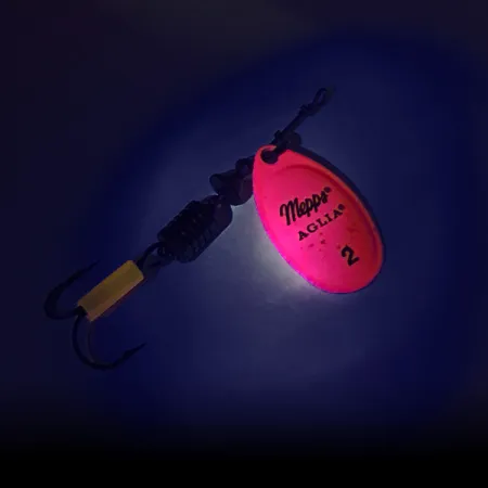 Mepps Aglia 2 Rotačka, Sytě růžová UV, 4,5g, UV list, #7979