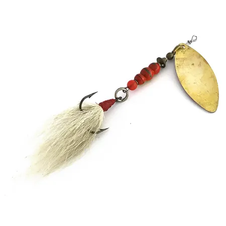 Mepps Aglia Long 3 Dressed Třpytka, Mosaz/Oranžová/Bílá, 12g, #7980