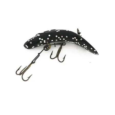 Yakima Bait FlatFish F7 Wobler, Black / Glitter Silver, 3.6g, #7994