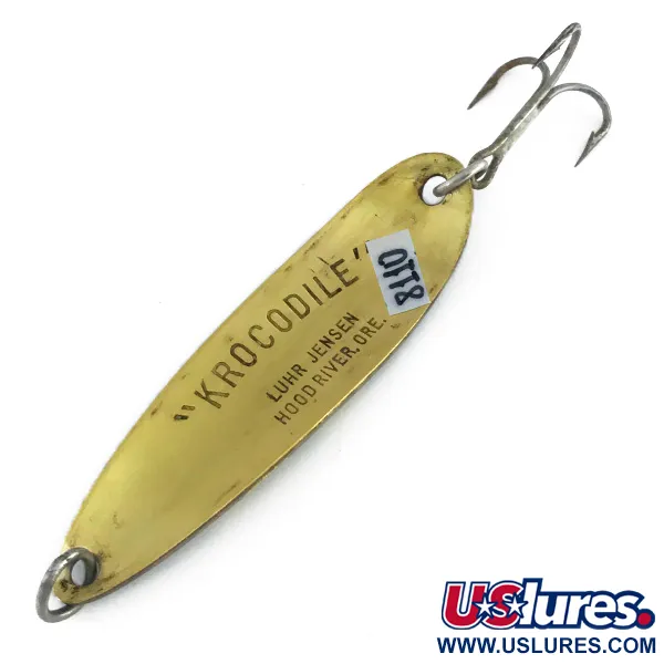 Luhr Jensen Krocodile Die #5 Plandavka, Frog/Mosaz, 28g, Mosaz, #8110