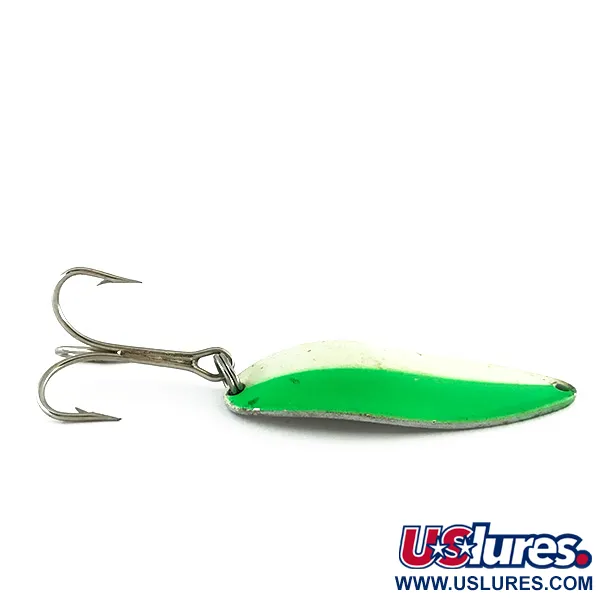 Acme Little Cleo Glow Plandavka, White / Green / Nickel, 21g, #8171