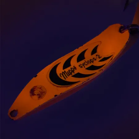 Mepps Syclops 2 UV Plandavka, Oranžová / Černá, 17g, UV barva, #8247