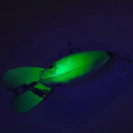 Bill Norman Quarterback Shallow Wobler, Stříbrná/Chartreuse, 7g, Glow, #8591