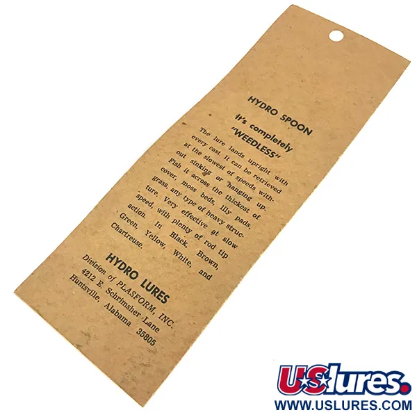 Hydro Lures Weedless Hydro Spoon, černá, 11 g, plandavka #8594