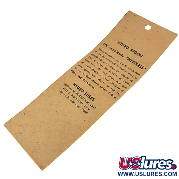 Hydro Lures Weedless Hydro Spoon Neuváznoucí Plandavka, Bílá/Šedá, 14g, #8595