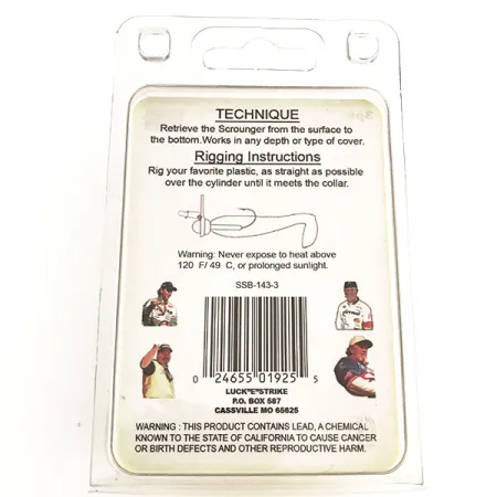 Luck E Strike Scrounger Original Jig Heads, Olovo, 7g, Gamakatsu, #8806